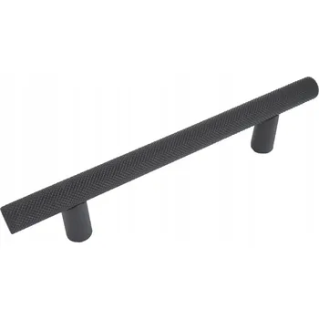 Nábytkové kování Nábytková úchytka italská Reling L-128 ČERNÁ MATNÁ