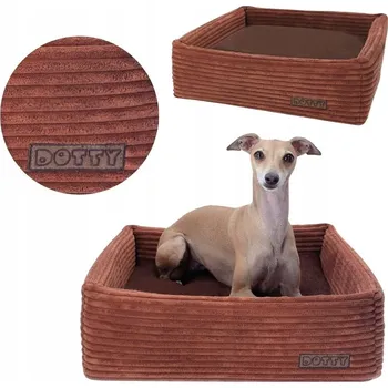 Pelíšek pro psa Pelíšek pro pro kočky pohovka pro psa, DOTTY měděná, červenohnědá, M
