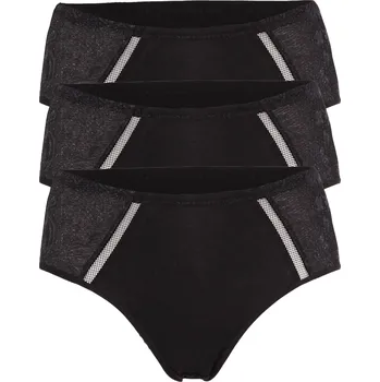 Kalhotky Vladěnka kalhotky bavlněné vyšší P31002 - 3bal. XL černá