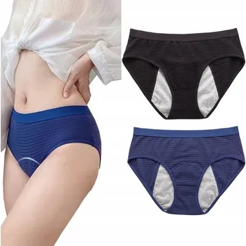 Dámské spodní prádlo 2 ks Kalhotky střihu Figi Menstruační Spodní Prádlo Menstruační Plavky Velikost L