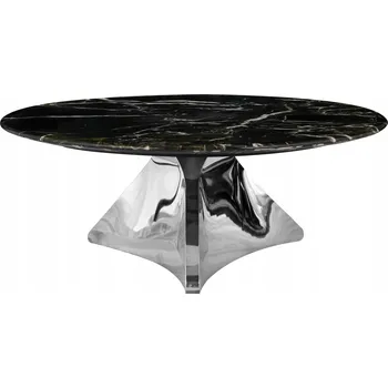 Konferenční stolek Moderní konferenční stolek s mramorovou deskou Bloom Černý