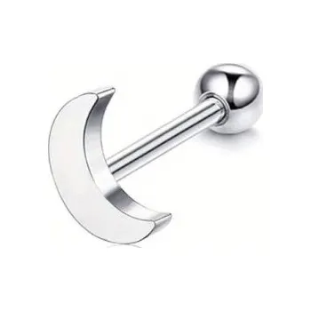 Piercing Piercing 16G 1,2 mm x 6 mm z nerezové oceli pro ženy Měsíc Jemný tělový šperk do ucha nosu rtu obočí