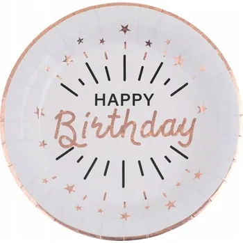 Talíř Narozeninové talířky Happy Birthday 22,5 cm 10 ks
