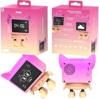 Budík Tancující budík - růžový