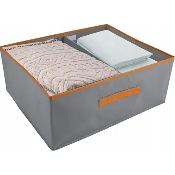 Úložný box ASELECTED Velké úložné boxy z látky, 2 kusy, šedé, 50x40x20 cm