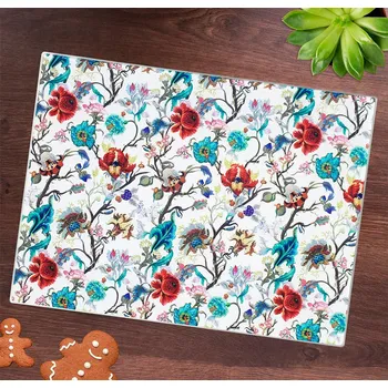 Kuchyňské prkénko SKLENĚNÁ DESKA NA KRÁJENÍ ANTHINA PODLOŽKA KUCHYŇSKÁ TVRZENÉ SKLO