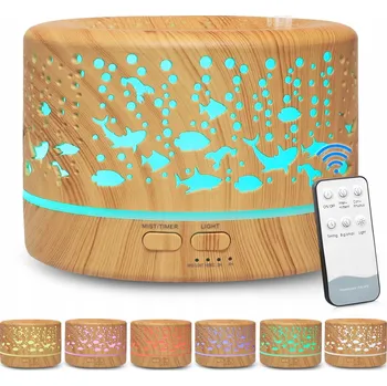 Aroma lampa Aroma Difuzér 700ml Zvlhčovač s časovačem a 7 Barvami Světla