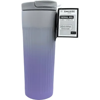 Termohrnek Termohrnek Smukee s dvojitou stěnou 590ml šedý/fialový