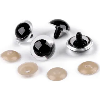 Oči velké s pojistkou Ø26 mm, střední, 5 transparent