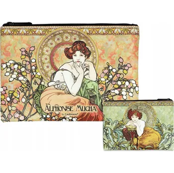 Kosmetická taška DÁMSKÁ KOSMETICKÁ TAŠTIČKA POUZDRO PENÁL Alfons Mucha ORGANIZÉR NA KOSMETIKU