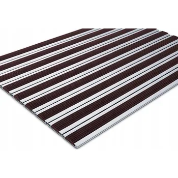 Rohožka POLENTEX HLINÍKOVÁ ROHOŽKA PŘED DVEŘE, GUMOVÁ, HNĚDÁ 150x100 C12