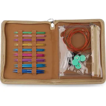 Nástroj na niť a příze Sada výměnné kruhové jehlice v pouzdře