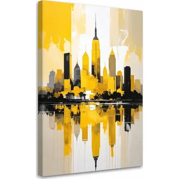 Obraz Obraz do obýváku ložnice kanceláře, Město Budovy Architektura žlutý 30x45