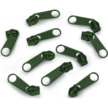 Zip Jezdec ke spirálovým zipům No 5 pro metráž typu POL, malé, 272 zelená piniová