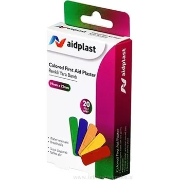Náplast Victoreks Health Products Ltd. Aidplast Náplast na rány barevná (1,9 x 7,2 cm) 20 náplastí