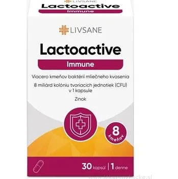 PXG Pharma GmbH LIVSANE Lactoactive Immune Zinek probiotika 30 cps – 8 mld. probiotických kultur + zinek na imunitu a trávení