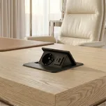 GTV Výklopná elektrická zásuvka BOX MINI 1x230V 2xUSB nabíjení / černá