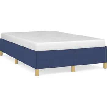 Postel Modrý Rám postele 203 x 123 x 35 cm, látka, překližka