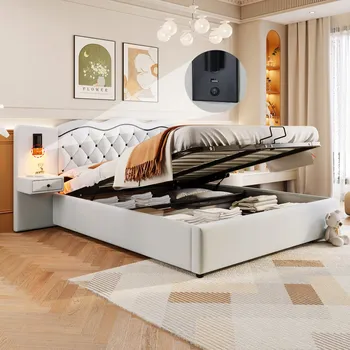 Postel Jednolůžková dřevěná postel Arhatreya 180x200 cm bílá