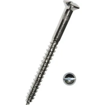 Vrut Vrut do dřeva s čočkovitou zápustnou hlavou a rovnou drážkou DIN 95 4x40 mm galvanicky pozinkovaný, 1 ks