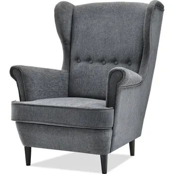 Křeslo Mebel Partner Margis (grafitová + černá)