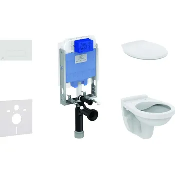 WC sada IDEAL STANDARD - ProSys Set předstěnové instalace, klozet Alpha se sedátkem, tlačítko Oleas M2, bílá ProSys80M SP103
