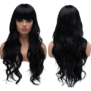 Paruka Paruka dlouhé syntetické vlasy černá SATIS dámská