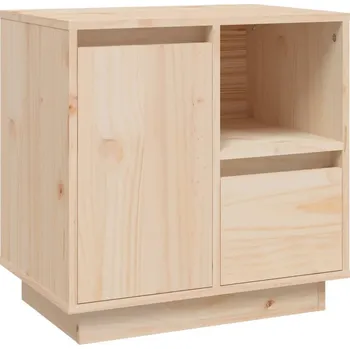 Noční stolek Elegantní noční stolek z masivního borovicového dřeva, 50 x 34 x 50 cm