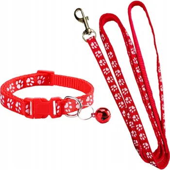Vodítko pro psa VODÍTKO PRO PSA S OBOJKEM A ZVONEČKEM, PEVNÁ SADA