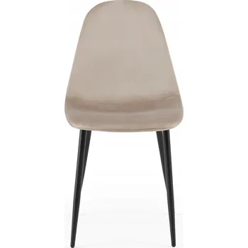 Jídelní židle Moderní jídelní židle s měkkým sametovým čalouněním Béžová
