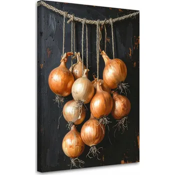 Obraz Obraz do kuchyně restaurace baru jídelny, Zlatavé Cibule zelenina 80x120