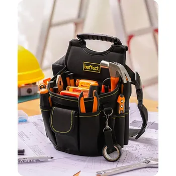 BAFFECT Plátěná brašna na nářadí pro elektrikáře, černá