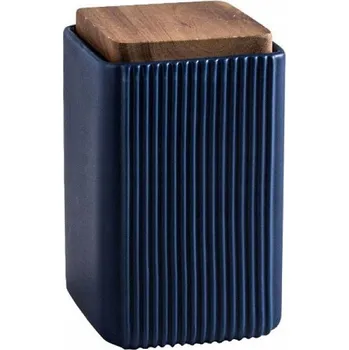 Dóza na potraviny Keramická modrá Nádoba Na Potraviny s víkem