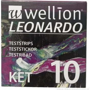 Diagnostický test MED TRUST Handelsges. m. b. H. Wellion LEONARDO KET Proužky testovací 10 ks