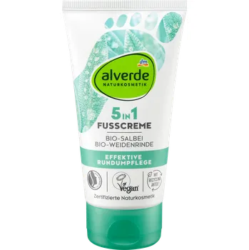 Kosmetika na nohy alverde NATURKOSMETIK krém na nohy 5 v 1 šalvěj