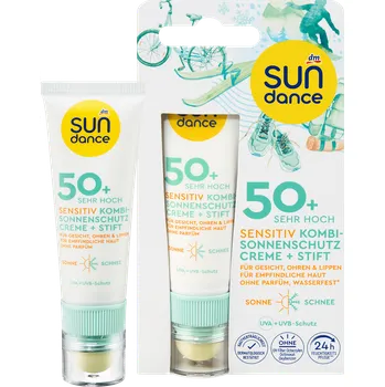 Opalování SUNDANCE krém na opalování + tyčinka na rty Sensitiv OF50+