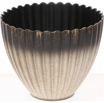 Květináč Květináč obal zlatý s patinou 16 cm