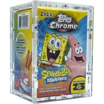 Sběratelská karetní hra Akrylový box Topps Chrome SpongeBob 25th Anniversary Value Box