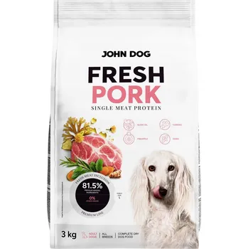 Krmivo pro psa John Dog Fresh suché krmivo pro psy s vepřovým masem 3 kg
