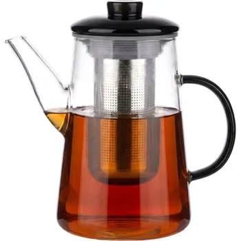 ŽÁRUVZDORNÁ KONVICE 660 ML NA ČAJ, BYLINKY A KÁVU SE LOUHOVACÍM SÍTKEM A VÍKEM