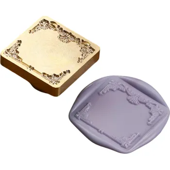 Pečeť Pečetní razítko 25 mm Čtvercová mosazná zlatá hlavice Pečeť na obálky a dekorace pro voskové pečetění