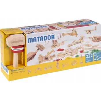 ostatní stavebnice MATADOR Stavebnice pro děti od 5 let, barevné dřevěné Stavebnice