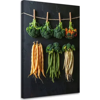 Obraz Obraz do kuchyně restaurace baru jídelny, Brokolice a Fazole 30x45