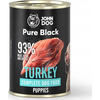 Krmivo pro psa John Dog Pure Black Junior vlhké krmivo pro štěňata, krůta, 400 g