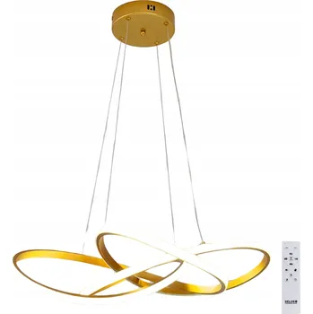 Závěsné svítidlo žluté hliníkové 1-bodové integrované LED 65x60 cm