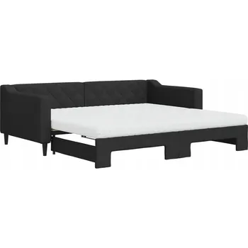 Pohovka Černá pohovka s funkcí spaní 213 x 100 x 67 cm, rozkládací na 192,5 cm