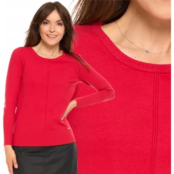 Dámský svetr Moraj dámský svetr červený klasický do pasu velikost S