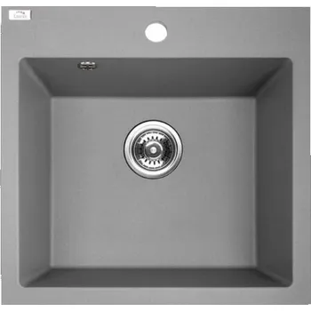 Nerezový dřez Laveo ALENA 490GR 1 dřez, 490x490x215, granit šedý