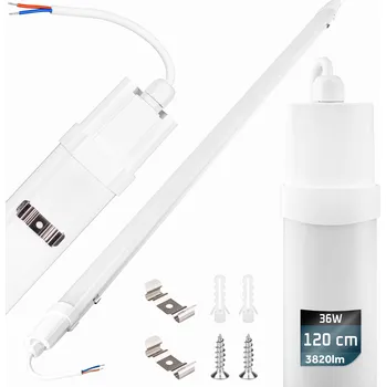 LED hermetické svítidlo 120cm 36W neutrální bílá 4000K 3820lm IP65 LVT