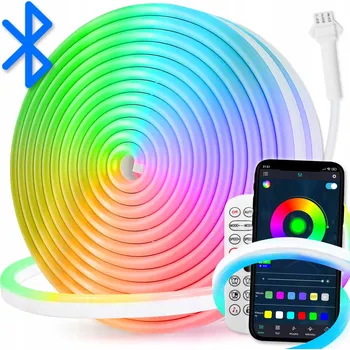 LED páska Neonová LED RGB WiFi Páska 10m 24V Vodotěsná Dálkový Ovladač Aplikace IP67 Chytrá Domácnost